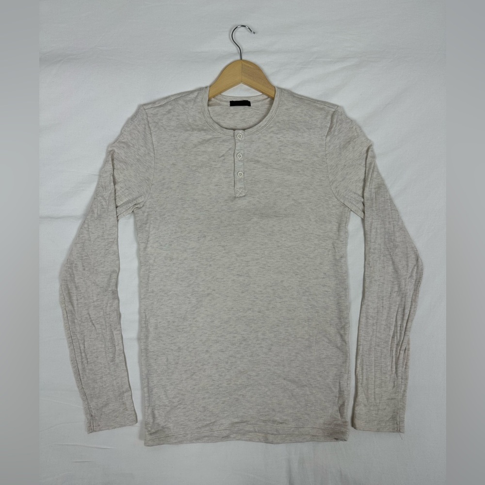 ATM Cream Micromodal Long Sleeve Button Up